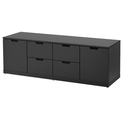 Nordli benk / kommode 160 cm svart