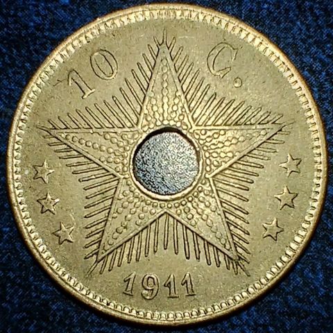 Belgisk Kongo 10 centimes 1911