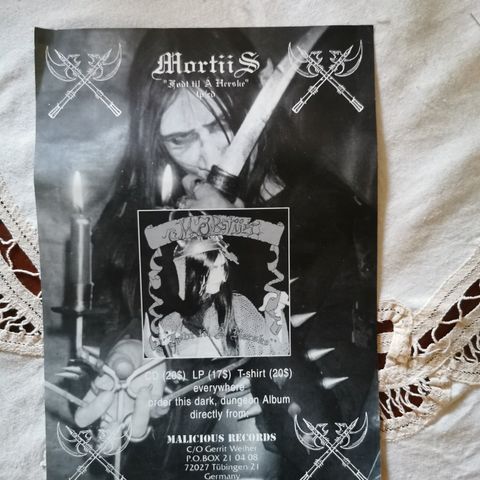 Mortiis / Vond vintage 90s flyer Black Metal