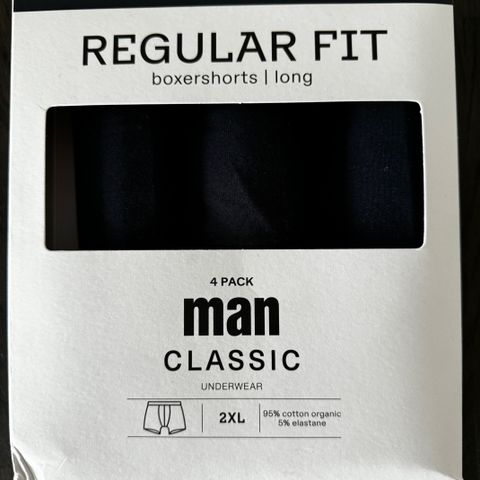 MAN Classic. Regular Fit. Boxershorts Long. 2XL
