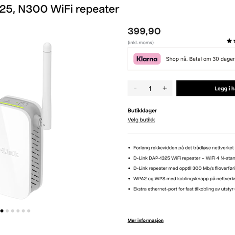 WiFi forsterker - WiFi repeater