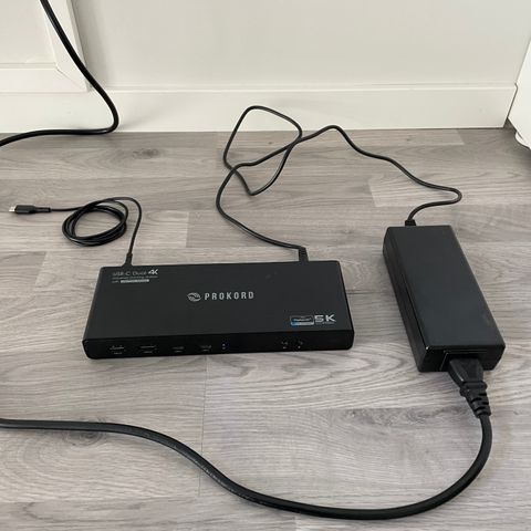 Prokord dokkingstasjon USB-C 5K Dual Monitor 65W