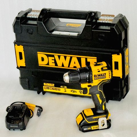 Ny Dewalt DCD708 drill 18V med 1 stk batteri 1,5 ah, lader, koffert