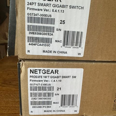 Netgear Prosafe switch (16+24pt)