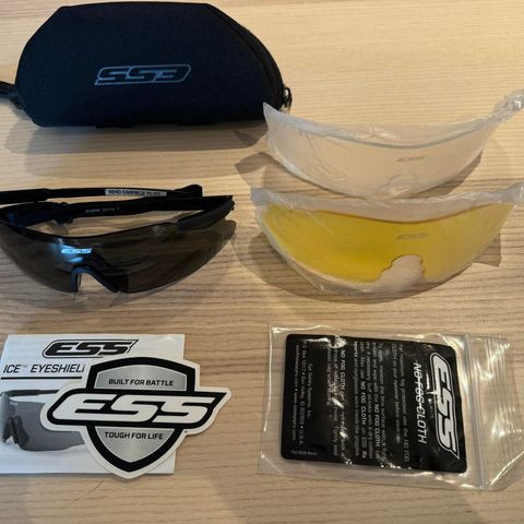 ESS - ICE - Solbrille/Taktiske briller - 3 typer glass