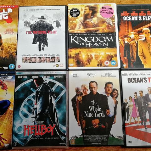 8 action filmer DVD