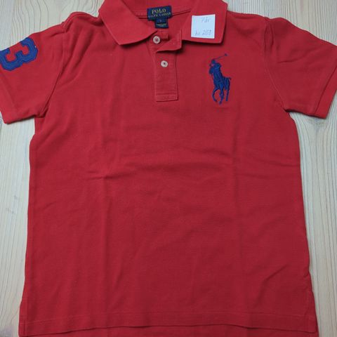 Str. 7 år – Polo Ralph Lauren pique, rød