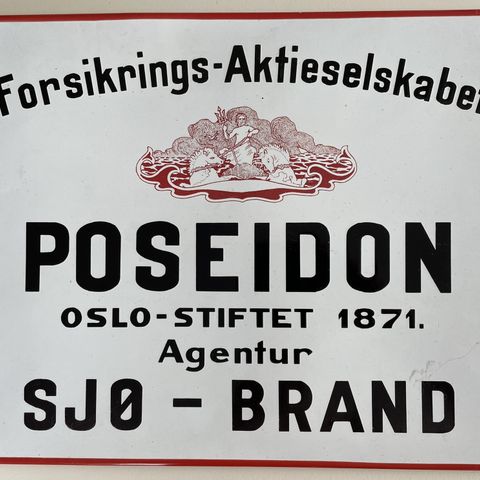 Emaljeskilt, Poseidon forsikring