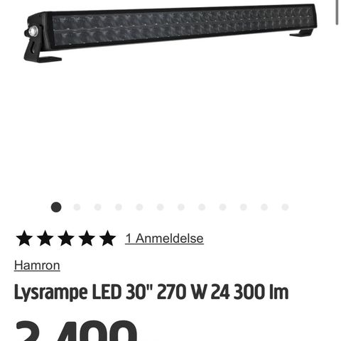 30 tommer led bar selges