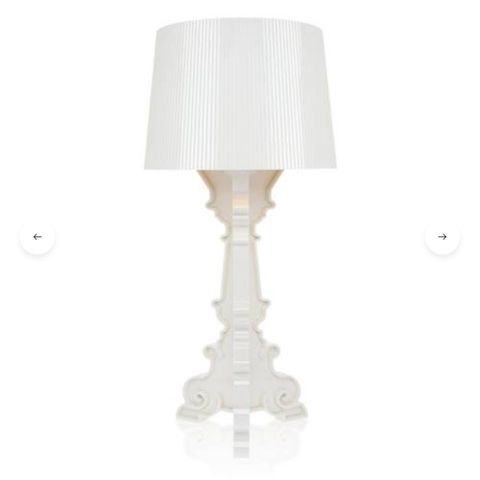 Nydelig kartell lampe hvit/gull