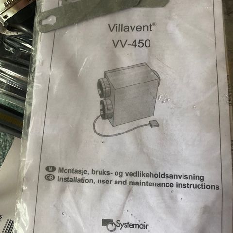 Brukt Villavent VV-450 selges