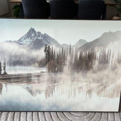 Foggy Lake canvas bilde 120x80