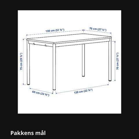 TOMMARYD bord fra IKEA i veldig god tilstand