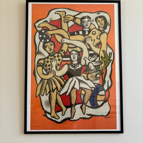 Innrammet plakat av Fernand Léger fra Hennie Onstad-Samlingen.