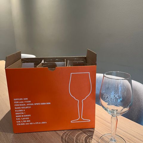 6 stk originale Aperol Spritz glass