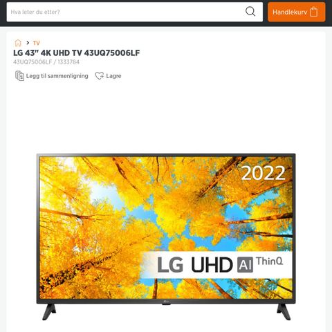 LG 4K UHD LED-TV 43 tommer