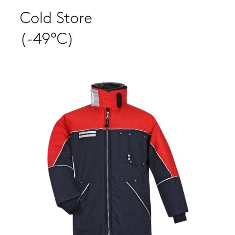 Tempex cold storage jacket