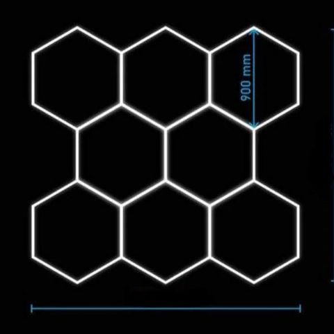 Hexagon-belysning 8 Grid System