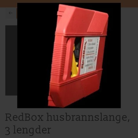 Redbox husbrannslange