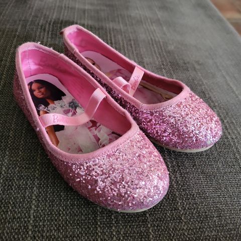 Rosa glitter sko strl 27