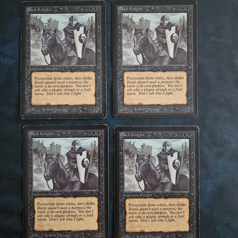 *** 4 x Black Knight (Beta) | Magic the Gathering (MtG) ***