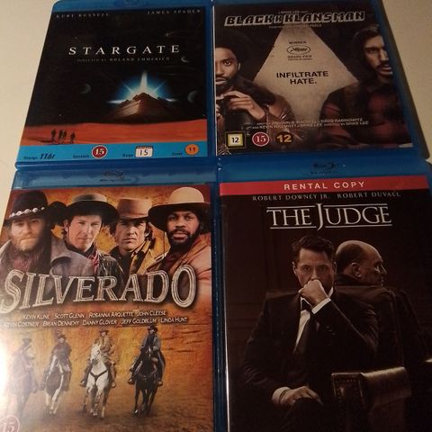 Black Klansman - Silverado - The Judge - Nøkkelen til Frihet