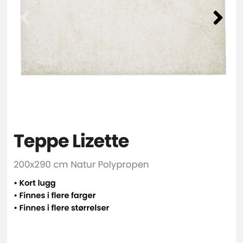 Lizette Teppe - 200x290 - 1 år gammelt!