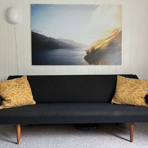 Retro sofa/sovesofa med sjel