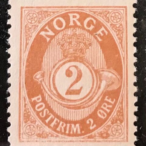 Norge postfrisk, nk 74a **, 2 øre Knutsen 1898, pent postfrisk