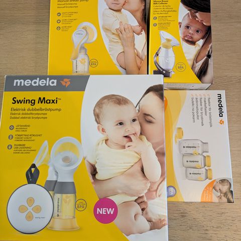 Medela Swing Maxi, Medela Harmony, brystmelkoppsamler og ekstra utstyr