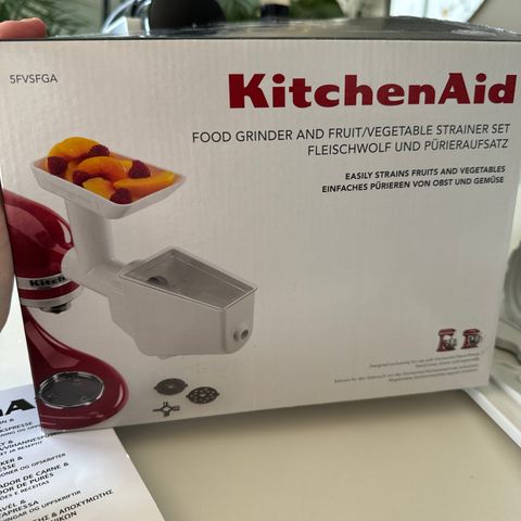 KitchenAid kjøttkvern og frukt og grønnsakspresse