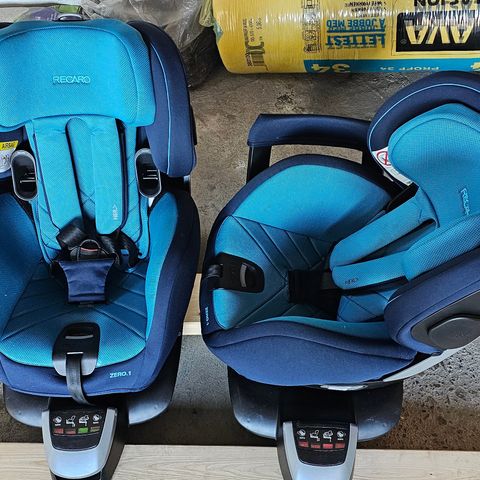 2 sets Recaro zero 1 plus baby seats and booster cushions