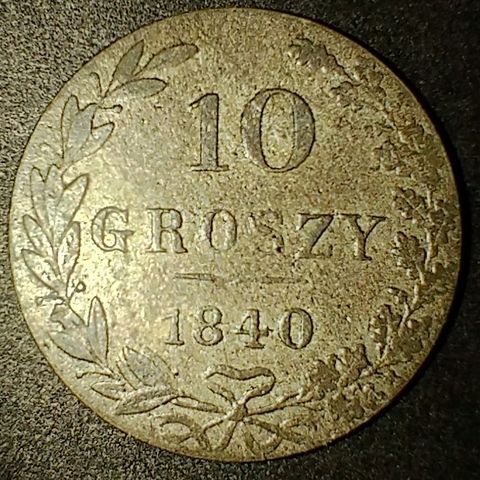 Polen 10 groszy 1840 .192 sølv