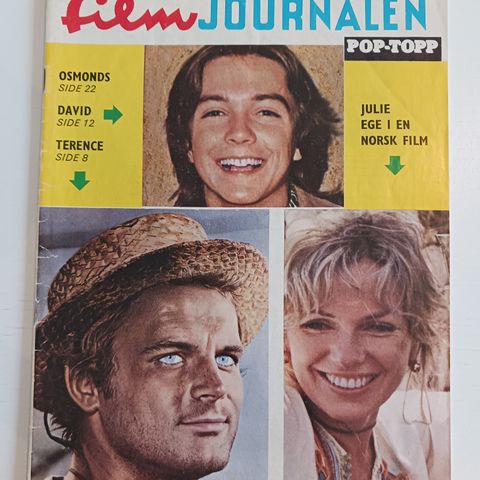 JULIE EGE, HUMBLE PIE, DAVID CASSIDY, OSMONDS i FILMJOURNALEN magasin/blad 1973