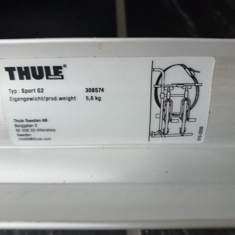 Thule sport G2 306574 sykkelstativ for bobil