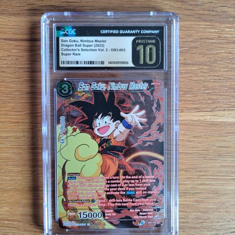 Son Goku, Nimbus Mastery - Dragon Ball Super - CGC 10 Pristine - TCG