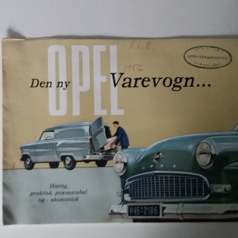 OPEL OLYMPIA Varevogn -brosjyre.