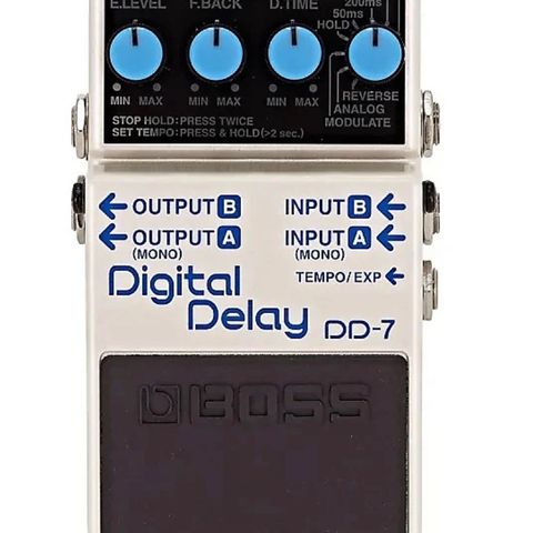 Boss DD-7 delay pedal selges