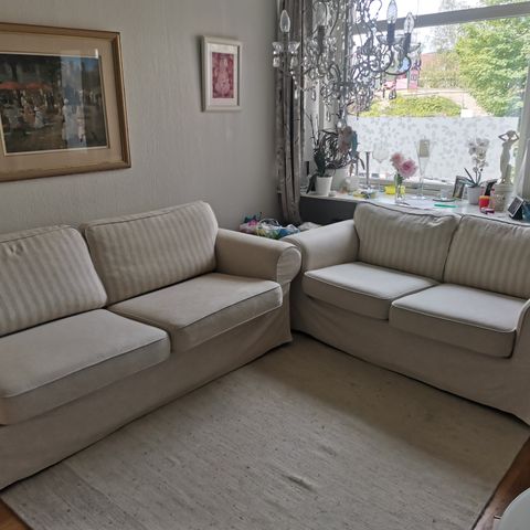 Sofa 3+2, hvit