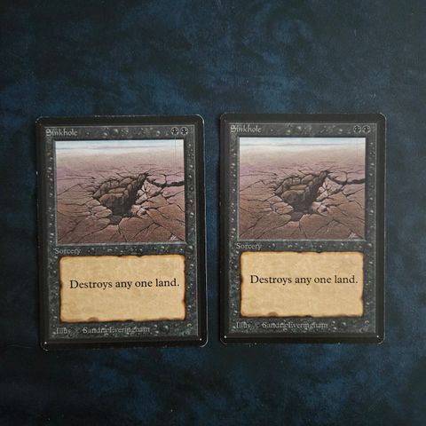 *** 2 x Sinkhole (Beta) | Magic the Gathering (MtG) ***