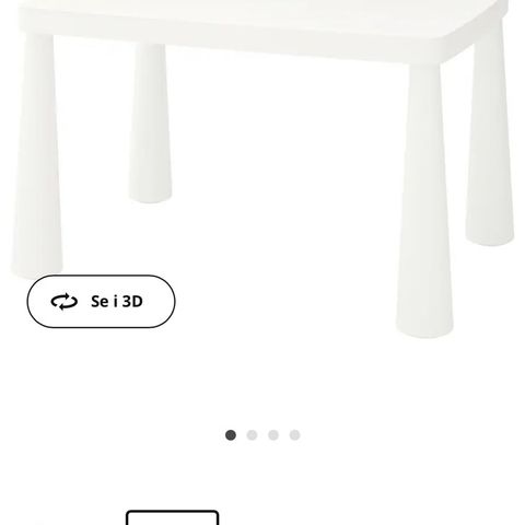 Pent brukte IKEA Mammut bord og to stoler selges