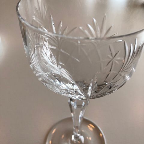 Hadeland krystall Marie vinglass 4 stk kr 600 pr stk