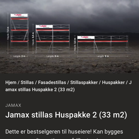 Stillas Jamax huspakke 2