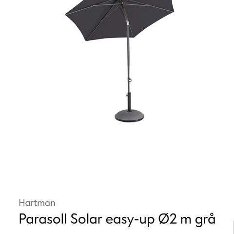 Solar easy-up parasoll, diameter 2m