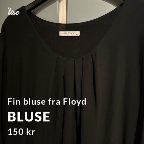 Fin svart bluse fra Floyd.