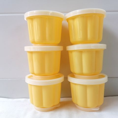 Retro Tupperware gelé-former (200,- samlet)