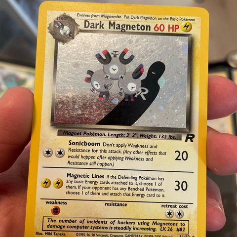 Pokemon Kort - Dark Magneton - 11/82 -Holo