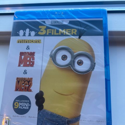 3 Filmer Grusomme Meg/Grusomme Meg 2/Minions (BLU-RAY) NY !