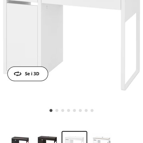 Både Micke skrivebord fra IKEA og kontorstol!