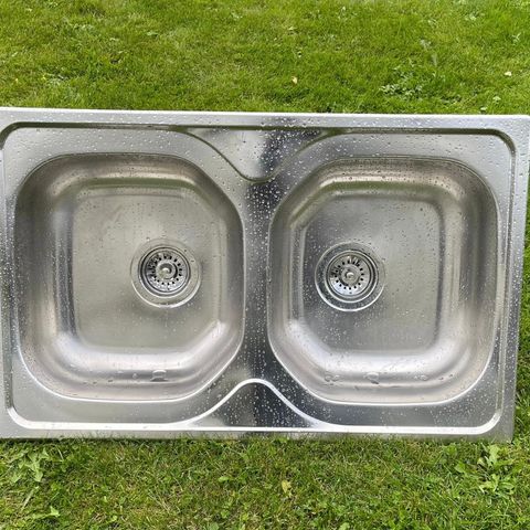 Kjøkkenvask for nedfelling. Rustfritt stål. 50x80 cm